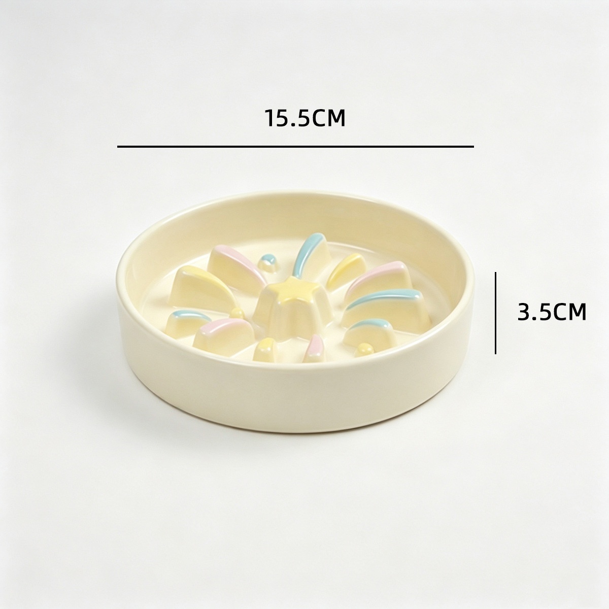 Floral Ceramic Cat And Dog Bowl Slow-Feeding Anti-Choking Dog Food Bowl - Floral Ceramic Cat And Dog Bowl Slow-Feeding Anti-Choking Dog Food Bowl Fireworks Slow Feeding Bowl