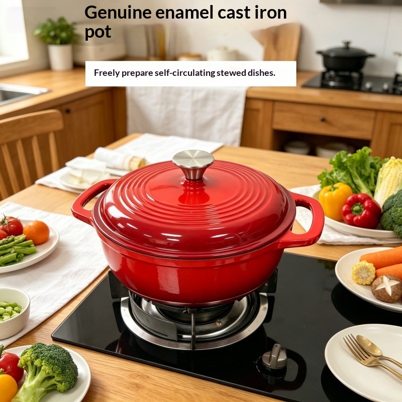 Enameled Cast-iron Pot Household Multi-functional