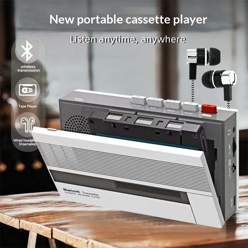 Retro Cassette Bluetooth Recorder Player