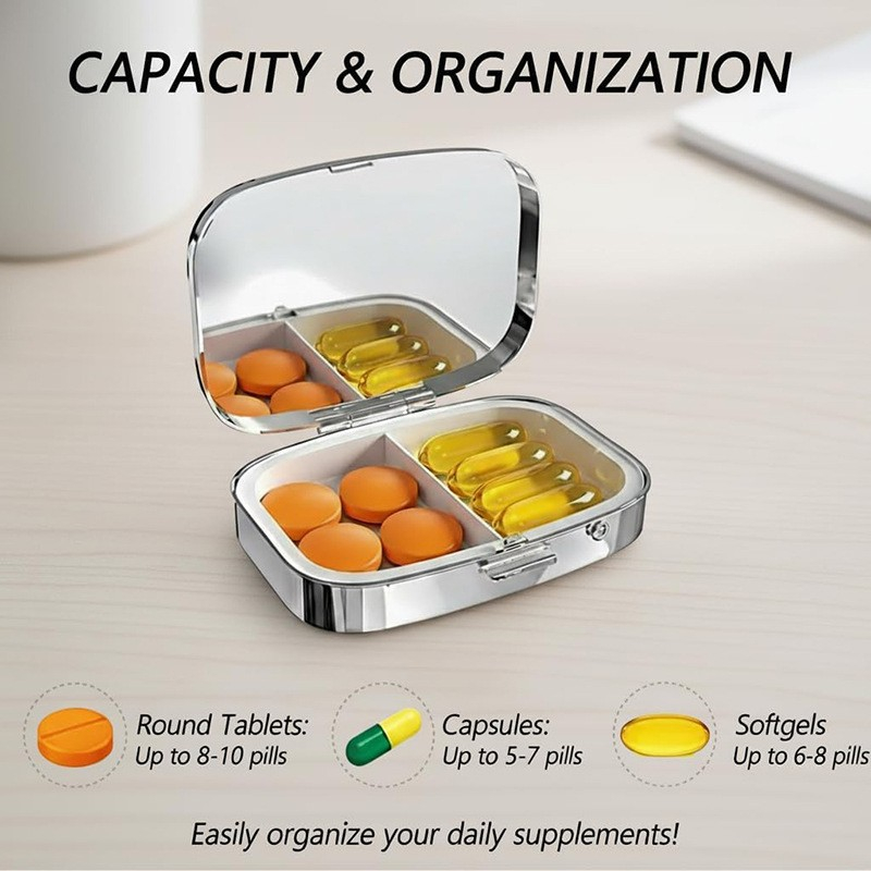 Travel Portable Mini Pillbox Jewelry Box