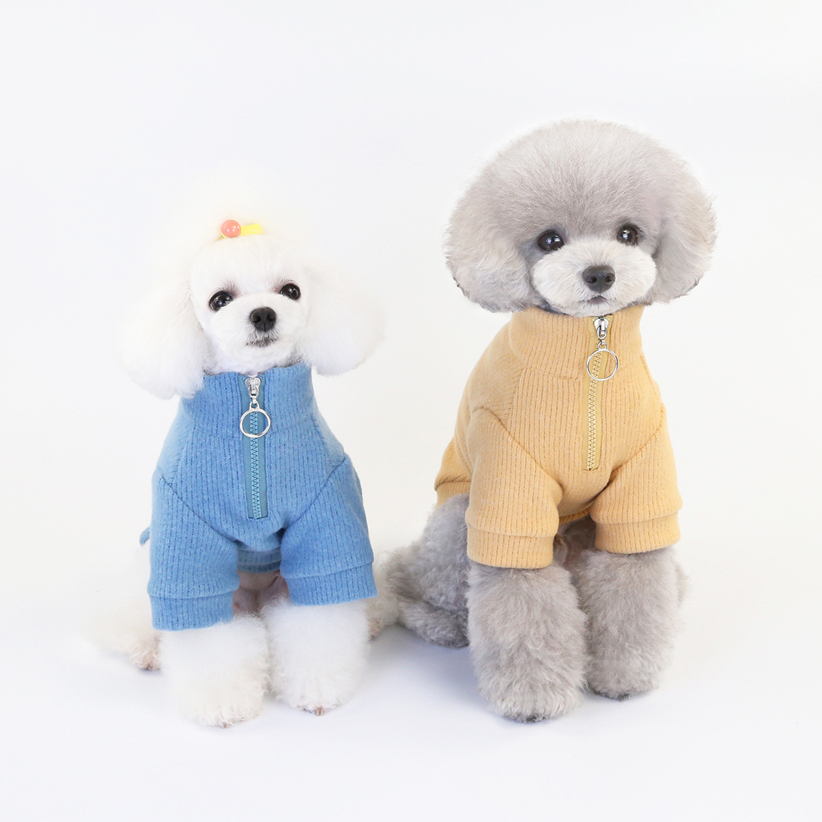 Pet Clothing Dog Zip-up Sweater detail photo 1