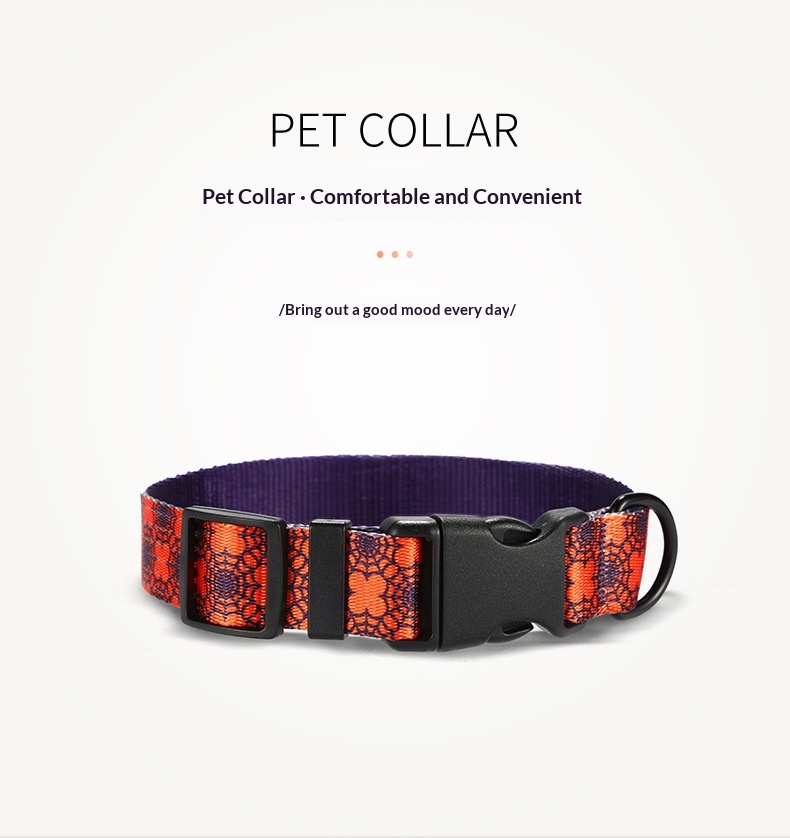 Comfortable Nylon-imitation Pet Dog Collar And Leash detail photo 3