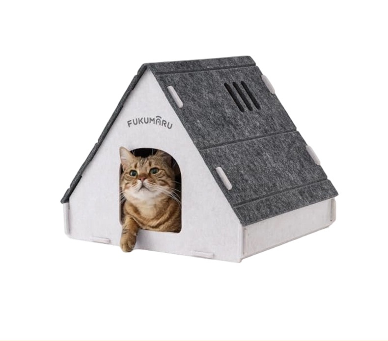 Cat Bed, Felt Pet Bed, New-style Small House Cat Bed, Tent detail photo 6