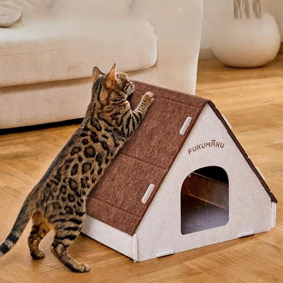 Cat Bed, Felt Pet Bed, New-style Small House Cat Bed, Tent detail photo 11