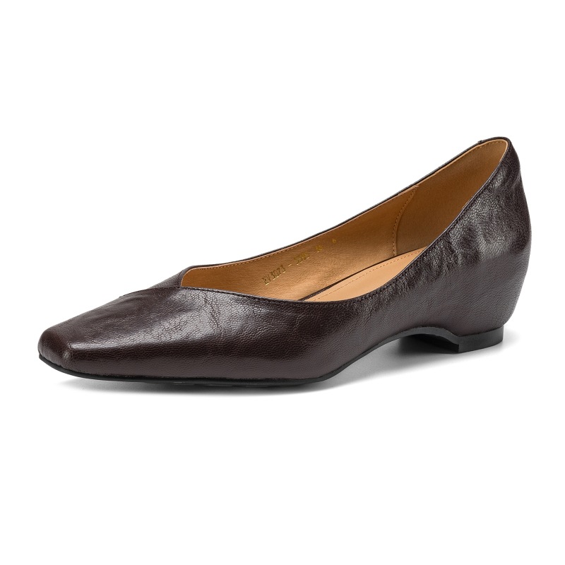 Women's Vintage Leather Shoes With A Square Toe And Sheepskin Upper 1ab96bcf C86c 4f7b 82d1 2c244a90efbe