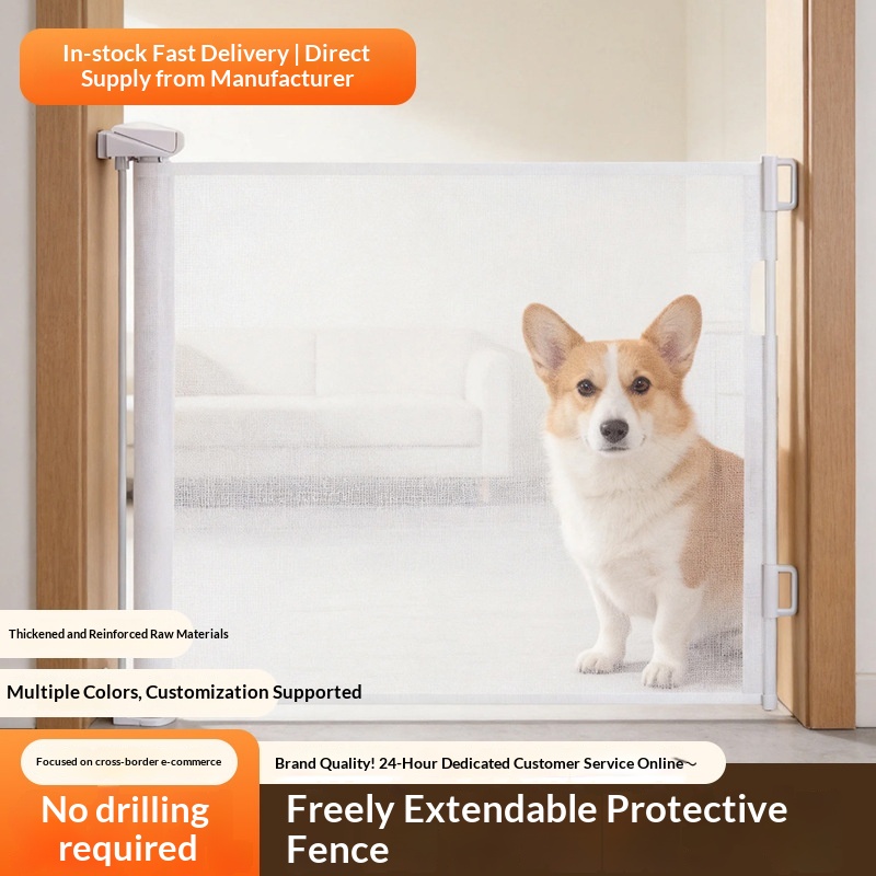 No-drill Automatic Retractable Indoor Pet Fence For Cats