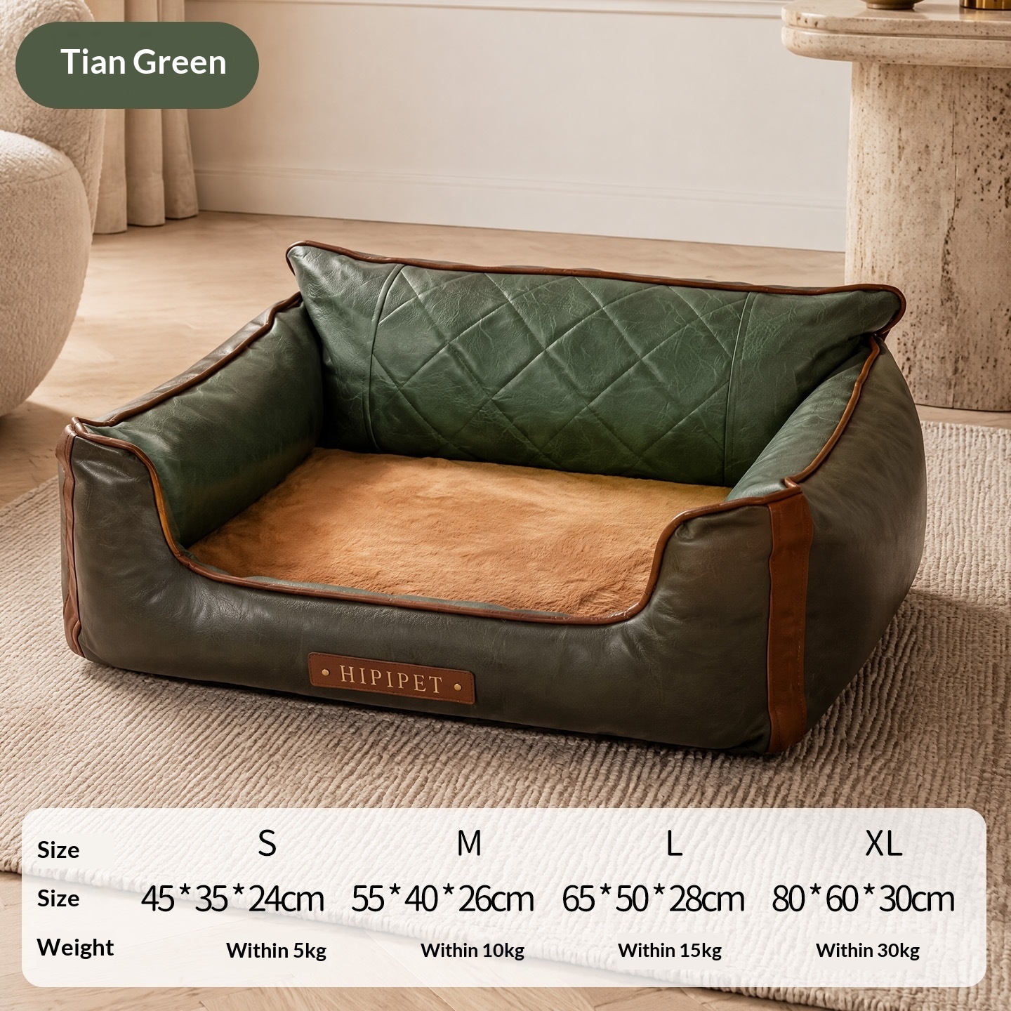 Pet Bed With A Leather Backrest Dog And Cat Sofa-style Bed