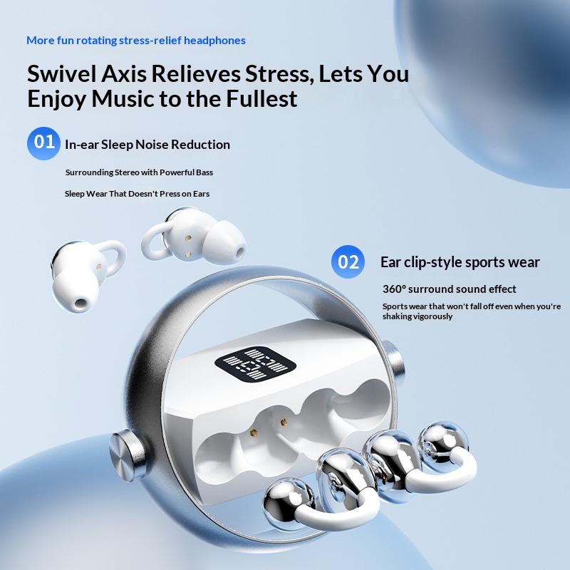Mini Noise-Canceling Wireless Sports Ear Clip Headphones