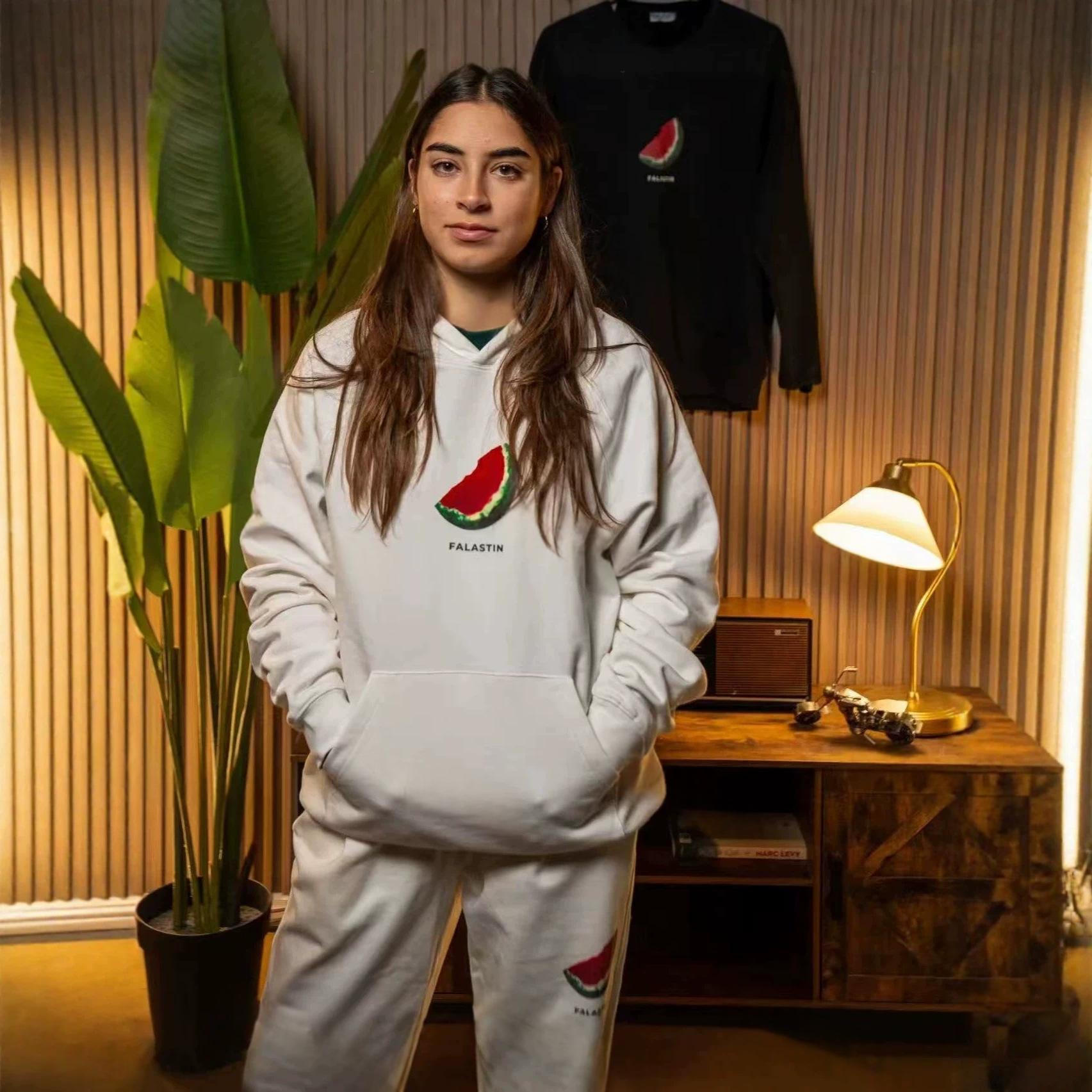 Printed Watermelon Hooded Sweatshirt For Men And Women