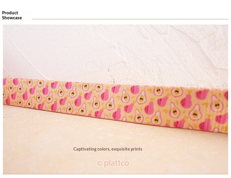 Nylon-look Dog Collar With Pet Print detail photo 2