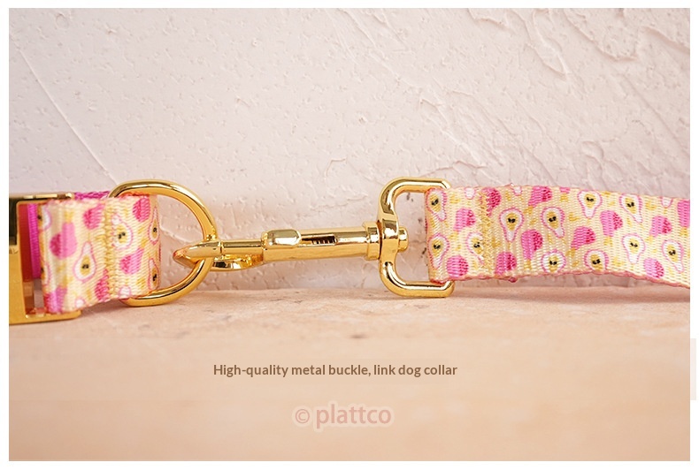 Nylon-look Dog Collar With Pet Print detail photo 5