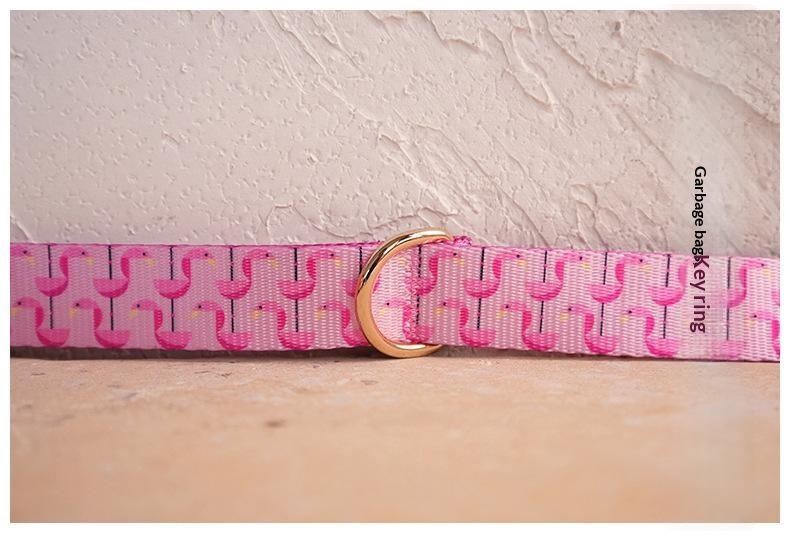 Flamingo-inspired Nylon Pet Collar detail photo 6