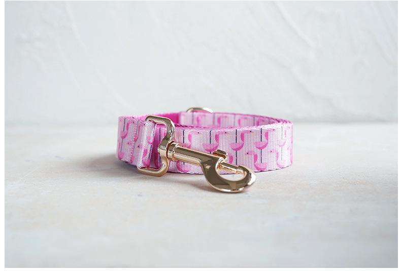Flamingo-inspired Nylon Pet Collar detail photo 1