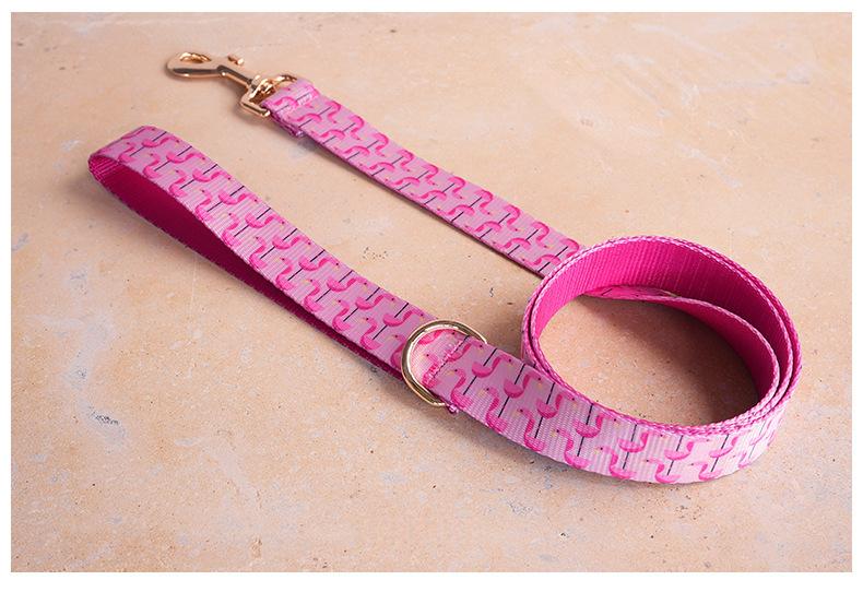 Flamingo-inspired Nylon Pet Collar detail photo 3