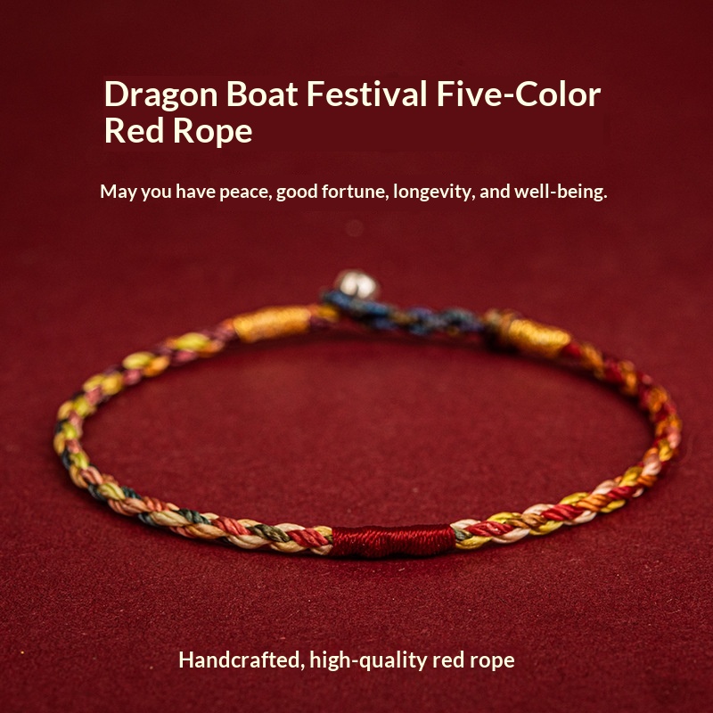 Handwoven Five-color Thread Bracelet For The Dragon Boat Festival