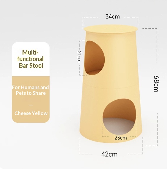 Shared Human-cat Furniture Stool And Cat Bed For Two Users Outdoor Use detail photo 4