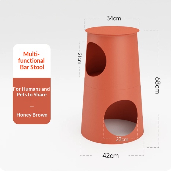 Shared Human-cat Furniture Stool And Cat Bed For Two Users Outdoor Use detail photo 6