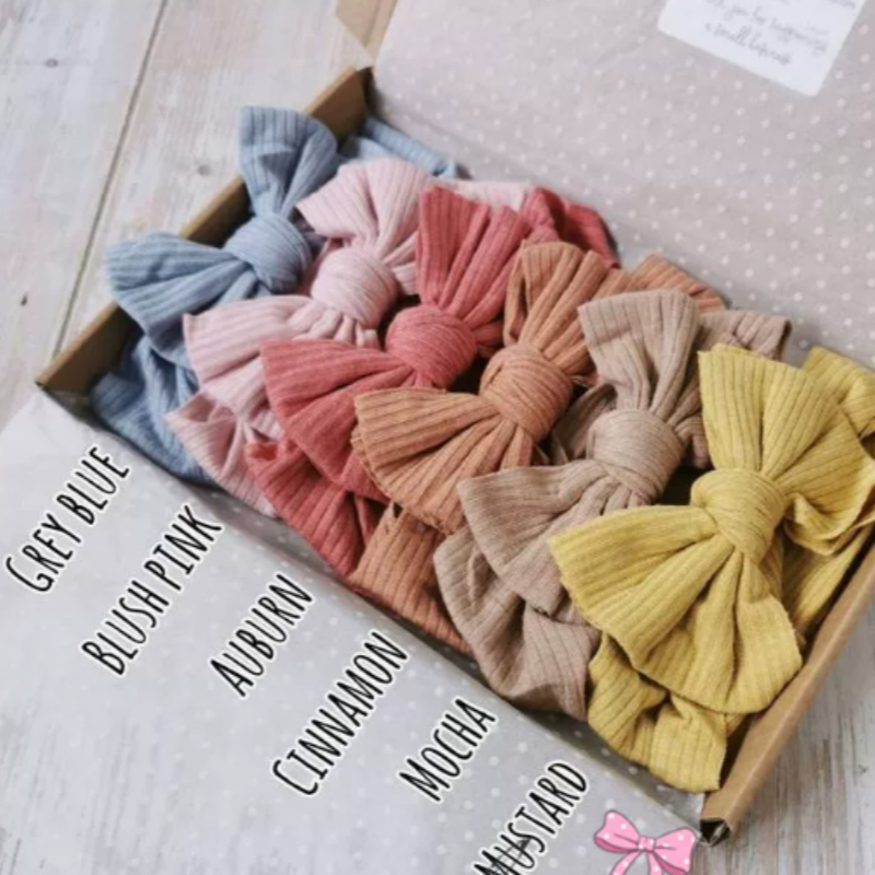 Baby Bow Headband Dark Grey