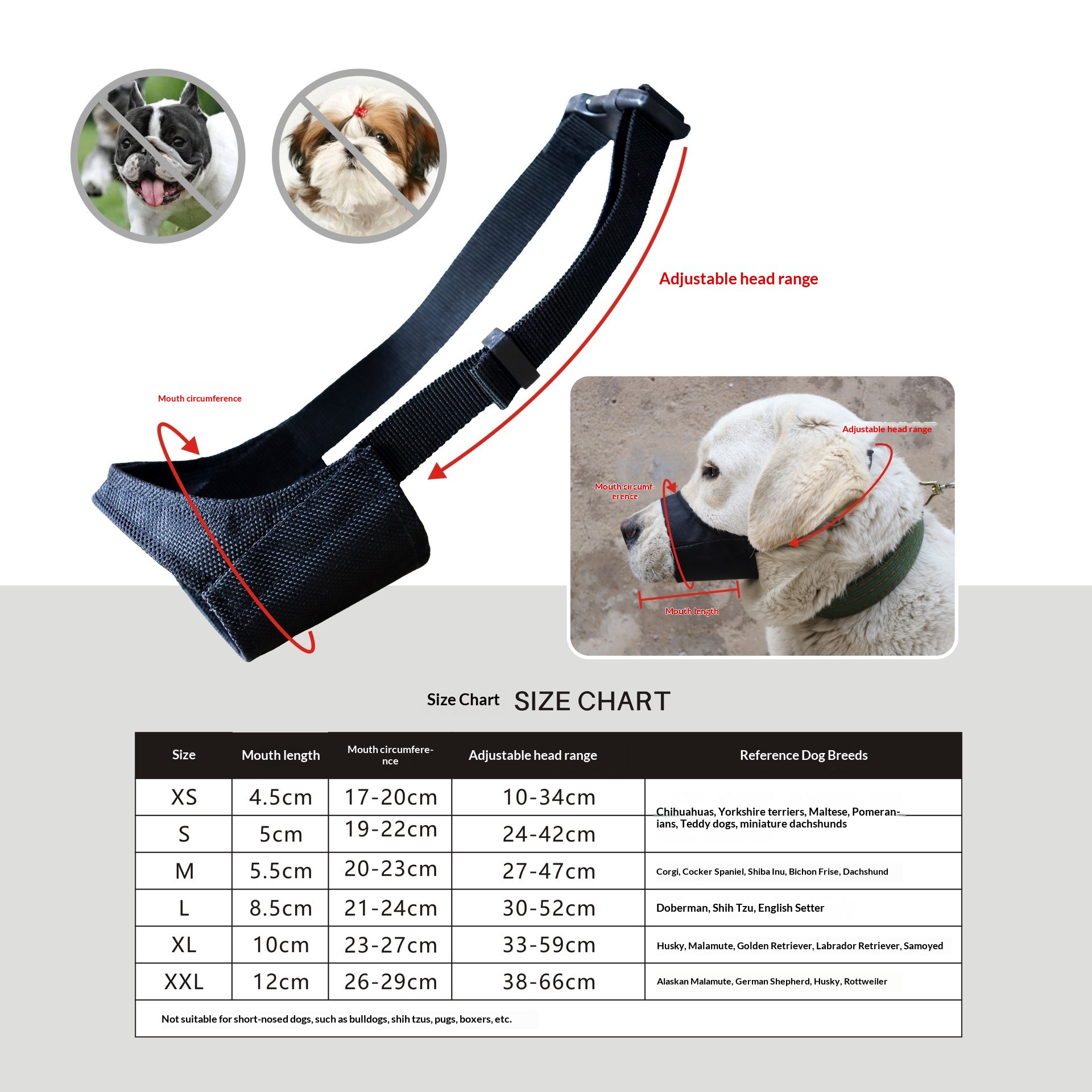 Anti-chewing Breathable Universal Dog Muzzle