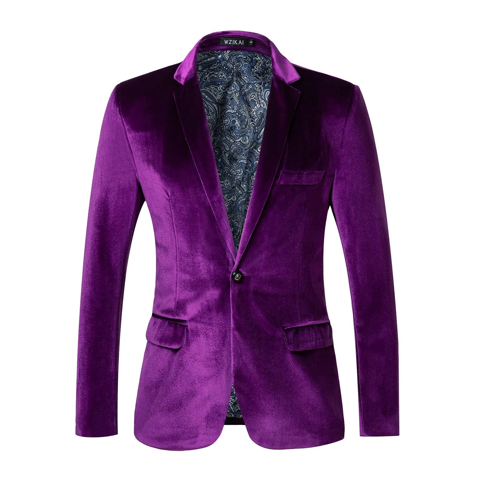 Remnant Men’s Velvet Occasion Blazer — Purple