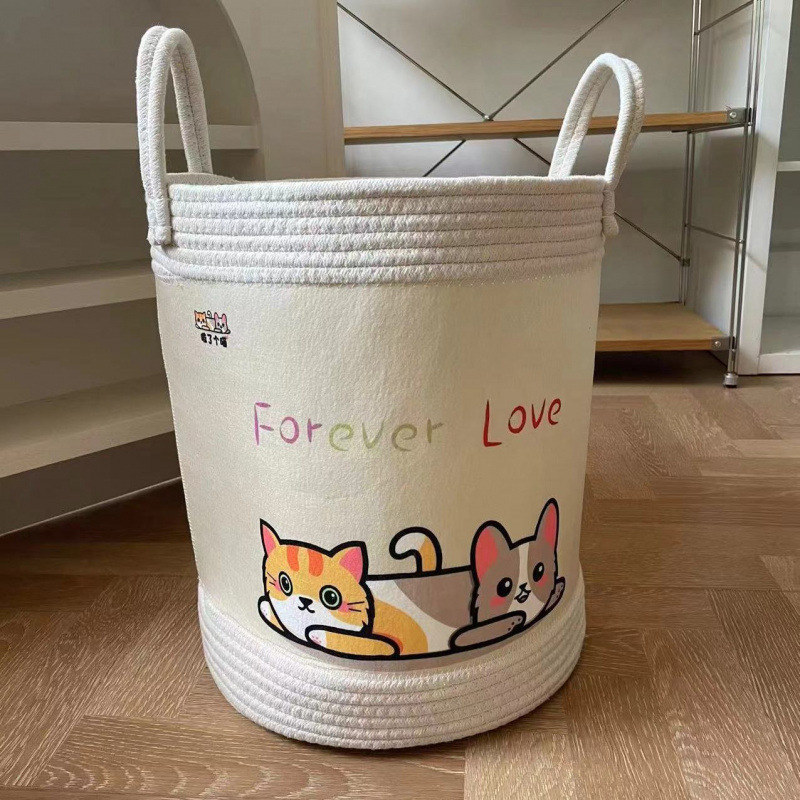 Cartoon Foldable Kids' Toy Storage Bin, Dormitory Clothes And Dirty Laundry Bucket, Portable Odor-Free Household Snack Basket