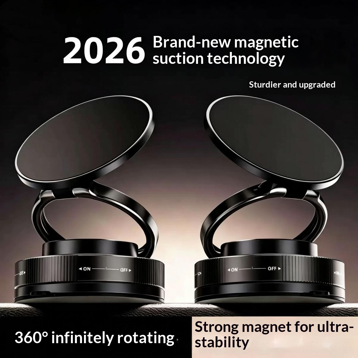 Portable Multi-Functional Car Center Console Navigation Suction-Cup Phone Holder