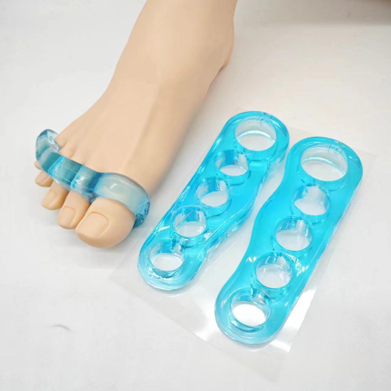 Silicone Blue Thumb Type Toe Spacer For Overlapping Toes Five-toe Separator Blue XXL