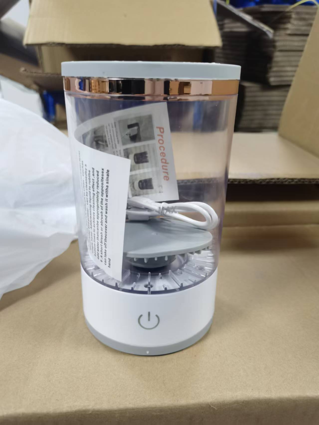 Rechargeable makeup brush washer view 2