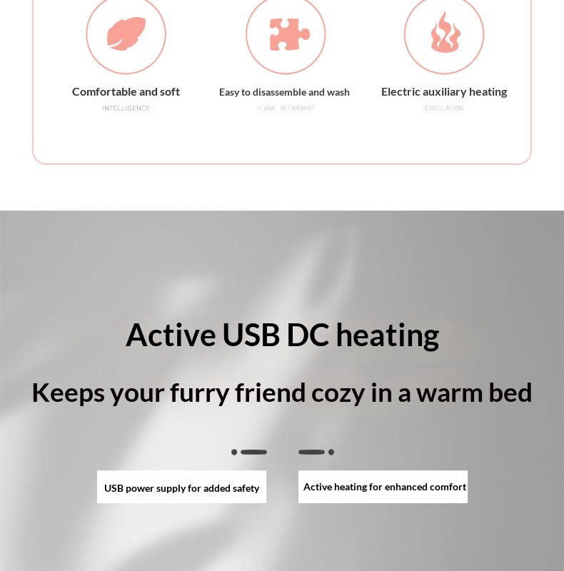 Dog Electric Blanket Teddy And Panda-style Heated Bed detail photo 5
