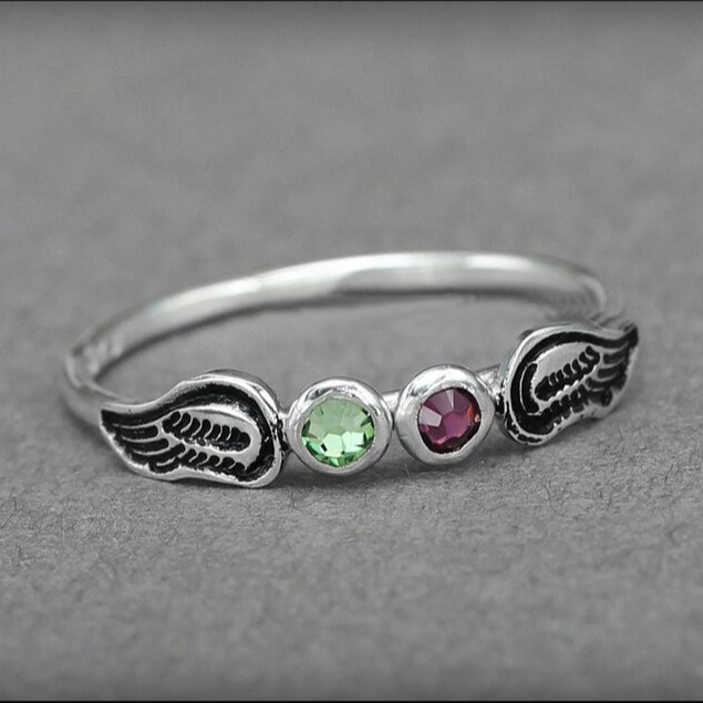 Personalized Valentine's Day Ring With Birthday Stone Inscriptions In December