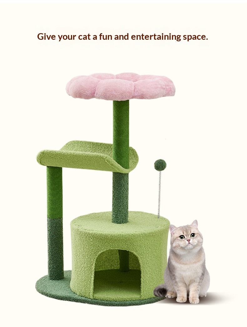 Fluffy Cat Tree Suitable For All Four Seasons detail photo 5