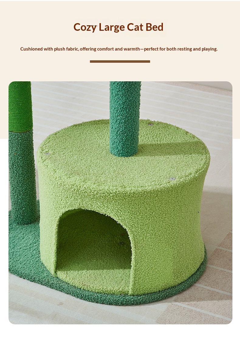 Fluffy Cat Tree Suitable For All Four Seasons detail photo 7