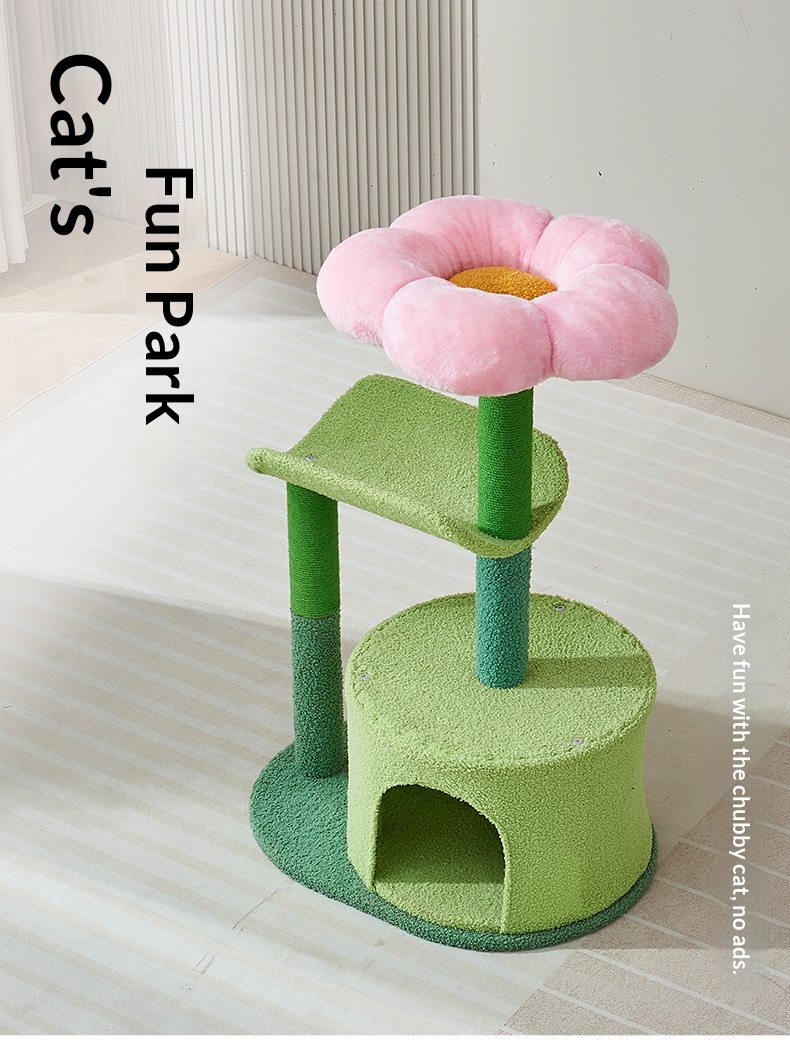 Fluffy Cat Tree Suitable For All Four Seasons detail photo 6