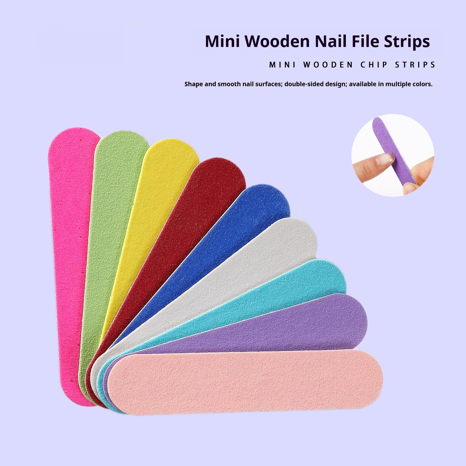 Nail Art Sanding Wood Chips Mini Nail File