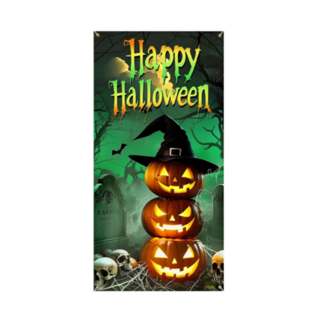 Halloween backdrop curtain door cover hanging decoration