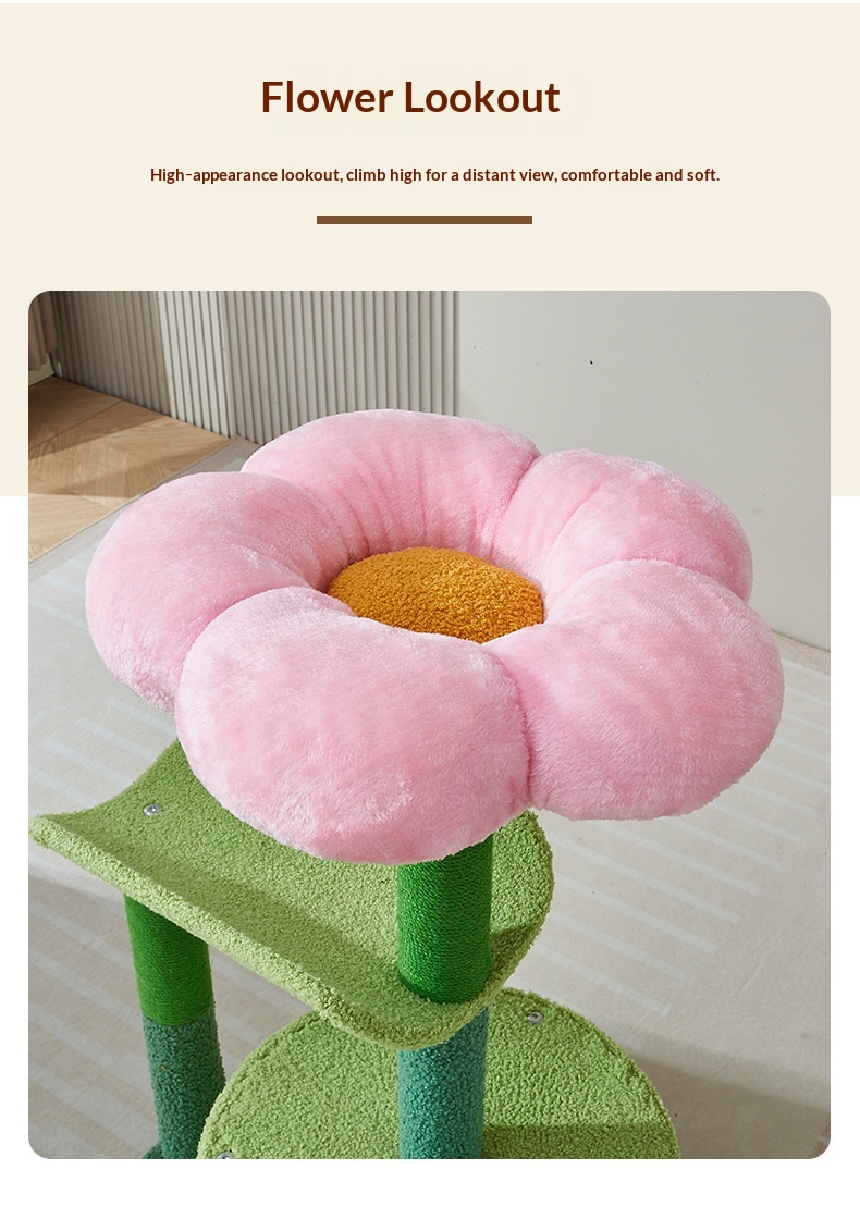 Fluffy Cat Tree Suitable For All Four Seasons detail photo 3