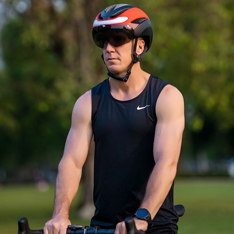Bicycle Riding Helmet With Illuminated Warning Strip And Turn Signals