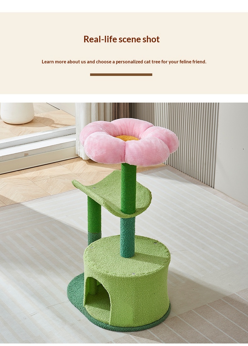 Fluffy Cat Tree Suitable For All Four Seasons detail photo 2