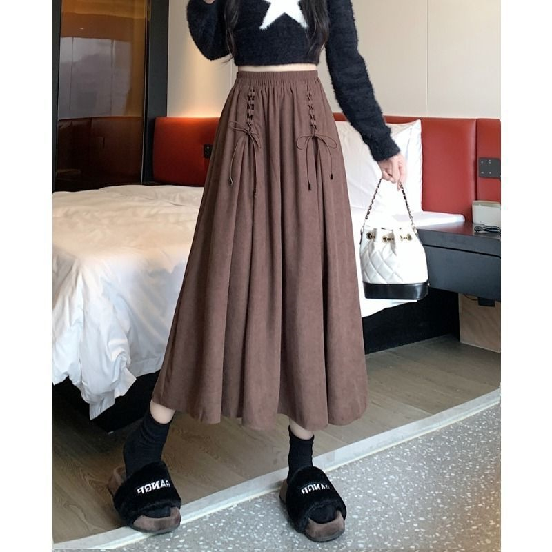 Remnant Women's High-Waist A-Line Skirt — Coffee