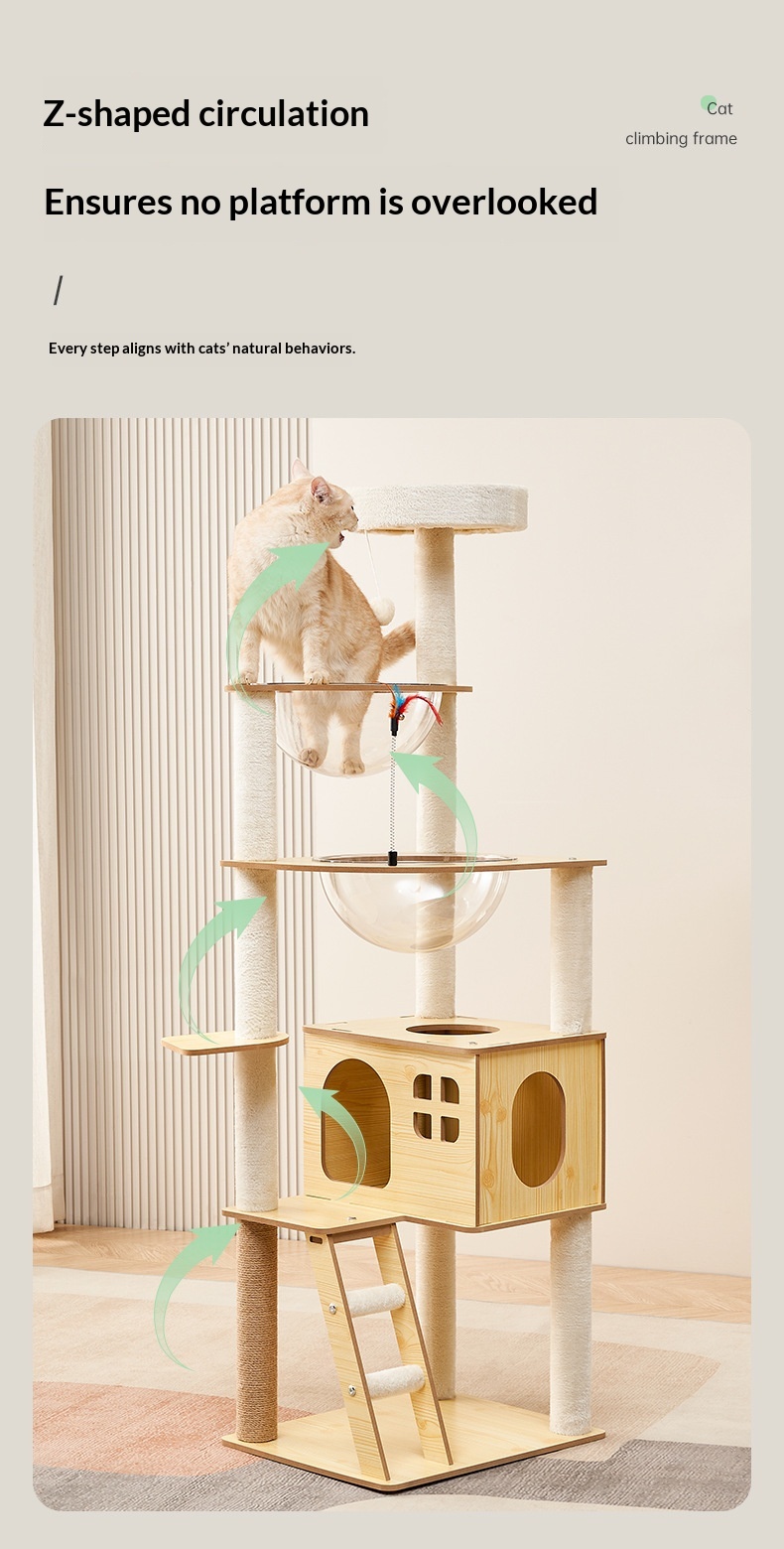 Cat Tree With Integrated Cat Bed detail photo 10