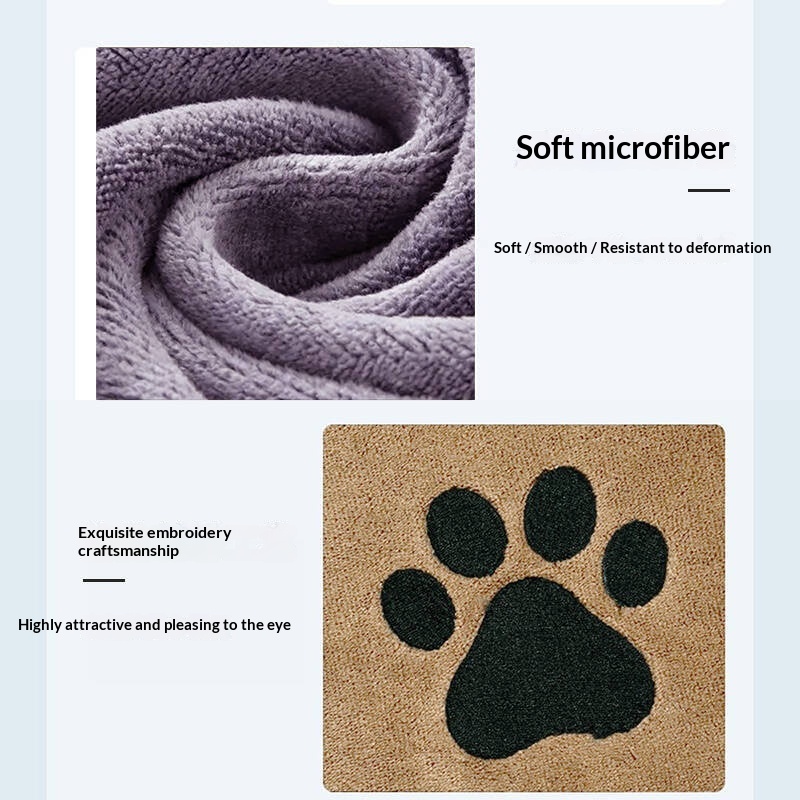 Pet Bath Towel Mat Quick-drying And Highly Absorbent detail photo 5