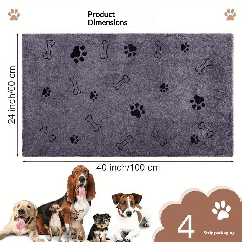 Pet Bath Towel Mat Quick-drying And Highly Absorbent detail photo 1