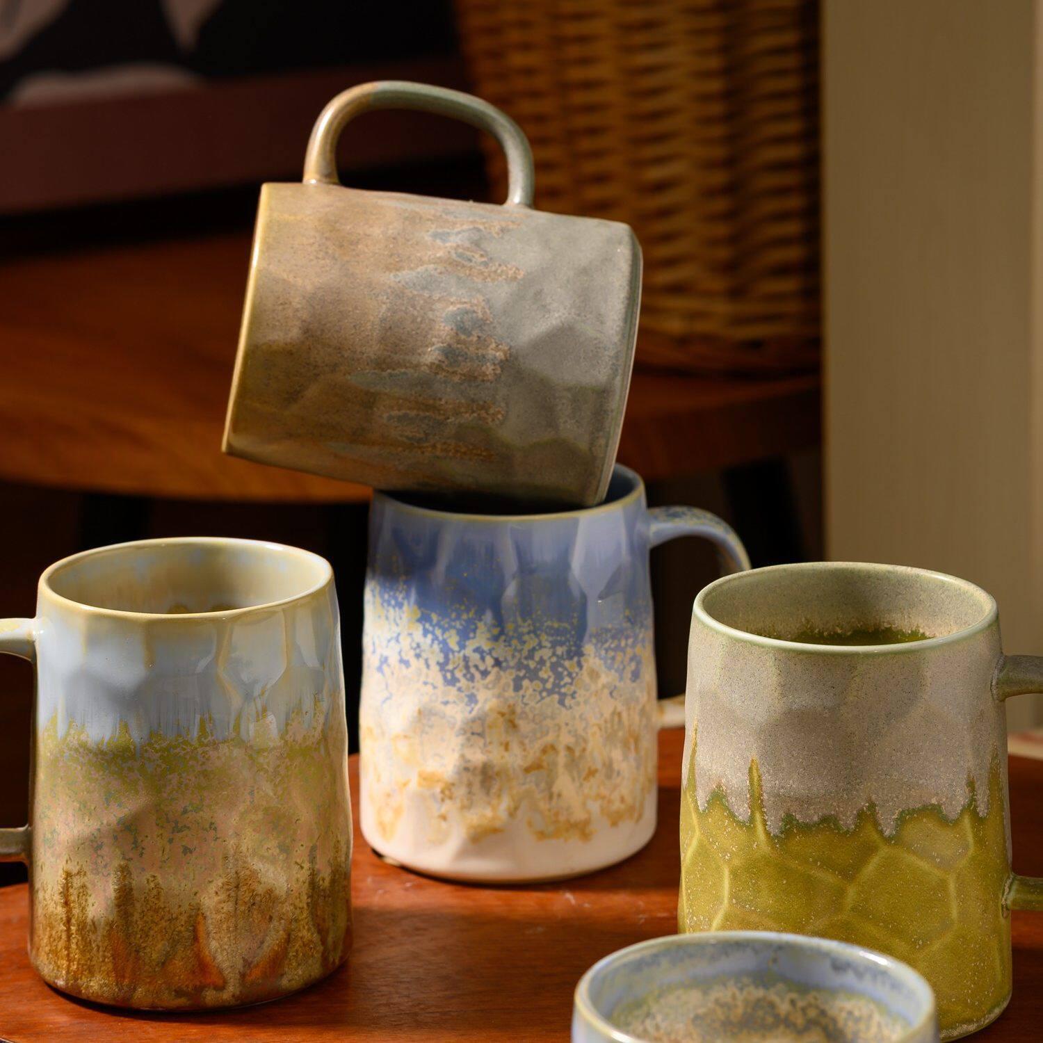 Retro Kiln-transformation Glaze Underglaze Ceramic Coffee Cup Wabi-sabi Style Drinking Mug
