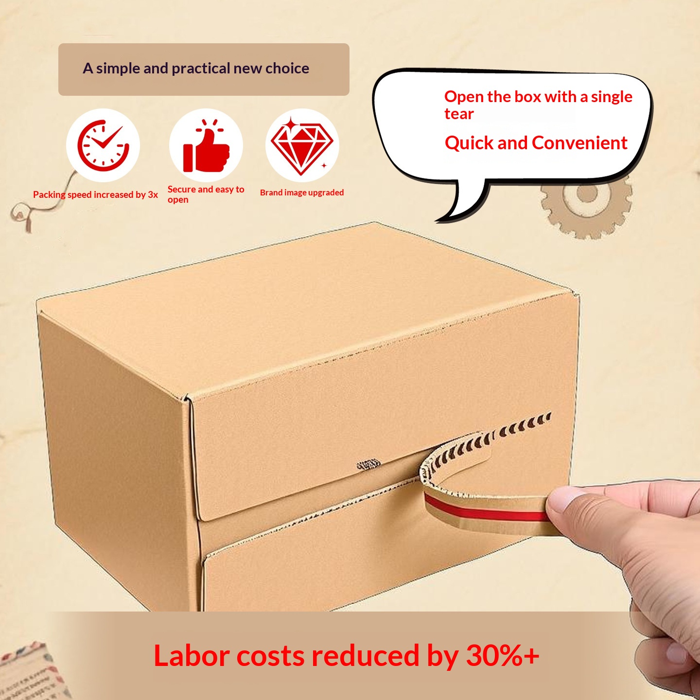 Zipper Express Super Tough Corrugated Box