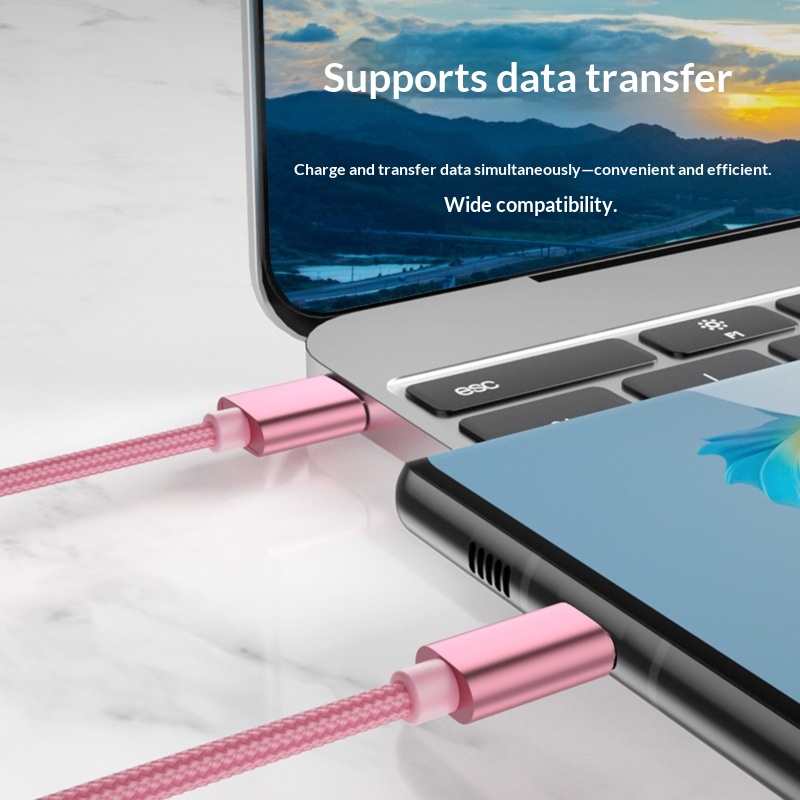 Cable de datos de nylon con carga rápida