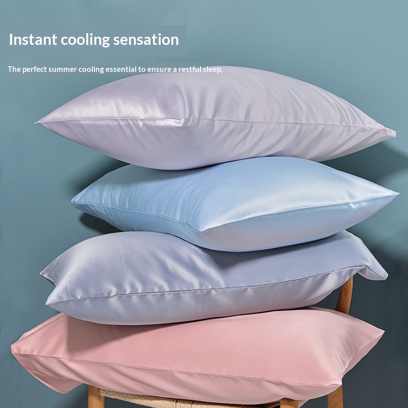 Pillowcase Ice Silk Pillowcase A Pair For Home Use Single Piece