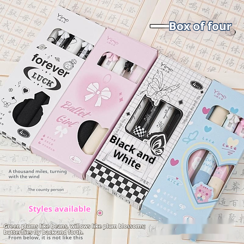 3D Bow-shaped Click-action Neutral Pen