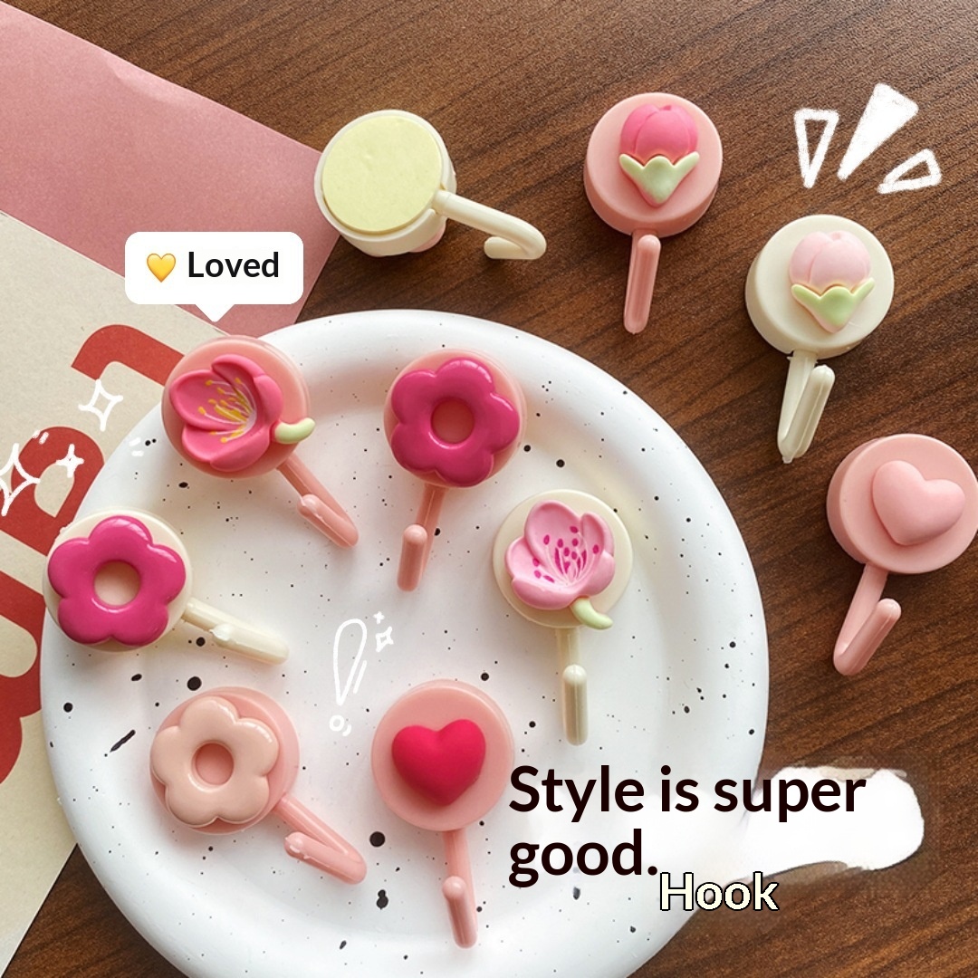 Cute Tulip Decorative Hooks For Wall Decoration Storage And…