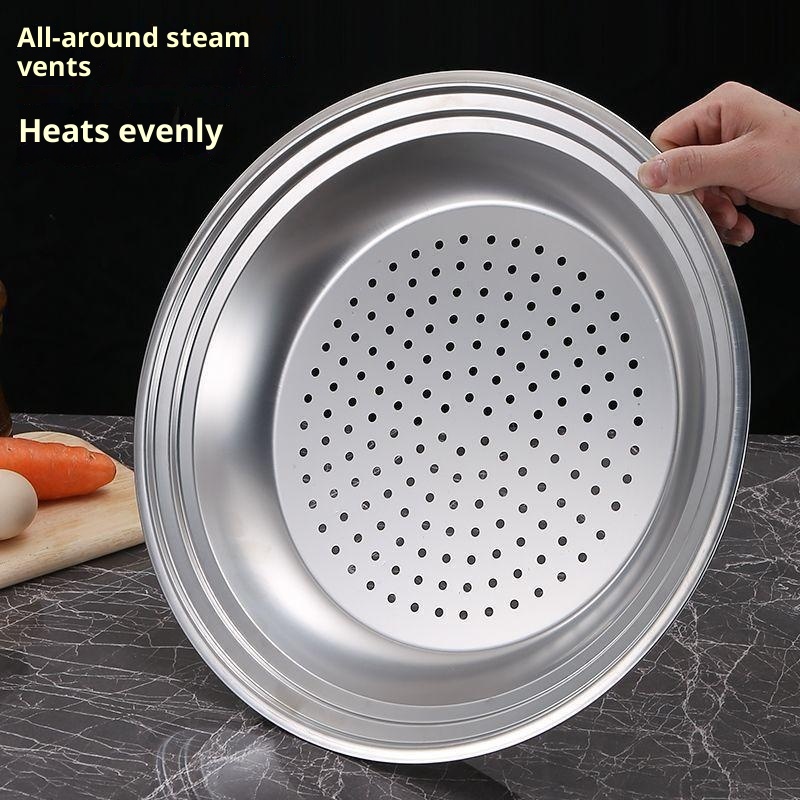Thickened Stainless Steel Steaming Tray With Steps
