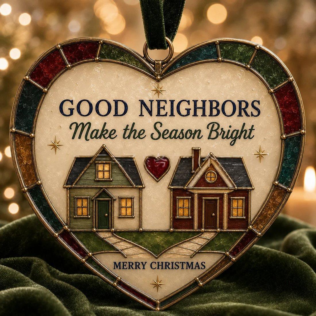 Christmas Heart-shaped Plastic Ornaments